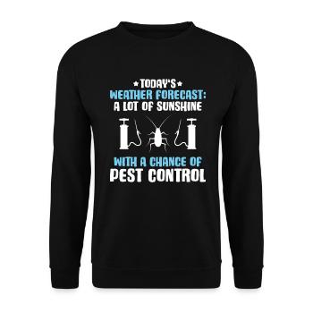 Schädlingsbekämpfer Kammerjäger Exterminator - Unisex Pullover - Schwarz - Vorne - Alina (178cm) & Michal (187cm)