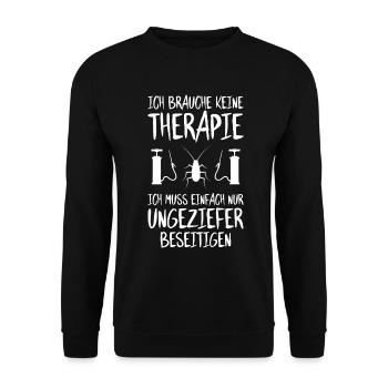 Schädlingsbekämpfer Kammerjäger Exterminator - Unisex Pullover - Schwarz - Vorne - Alina (178cm) & Michal (187cm)
