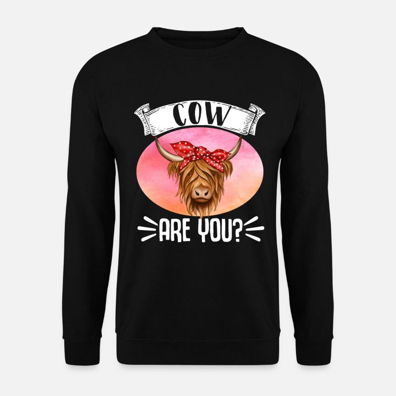 Scottish Highland Cattle Cow - Unisex Sweatshirt - black