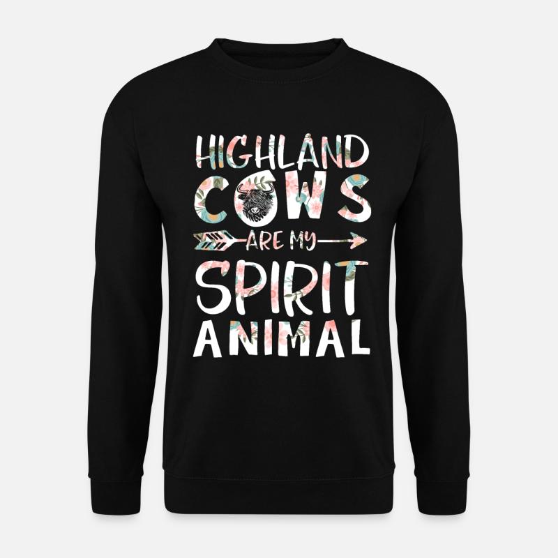 Scottish Highland Cattle Cow - Unisex Sweatshirt - black