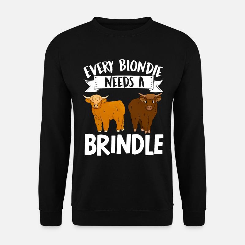 Scottish Highland Cattle Cow - Unisex Sweatshirt - black