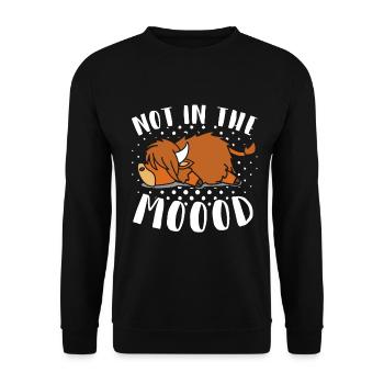 Vache bovine écossaise des Highlands - Sweat-shirt Unisexe - noir - Devant - Alina (178cm) & Michal (187cm)