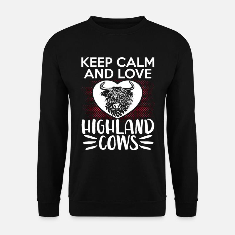 Scottish Highland Cattle Cow - Unisex Sweatshirt - black