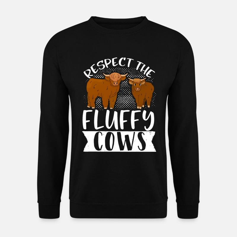 Scottish Highland Cattle Cow - Unisex Sweatshirt - black