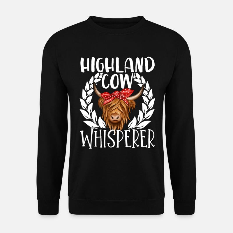 Scottish Highland Cattle Cow - Unisex Sweatshirt - black