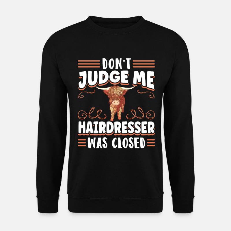 Scottish Highland Cattle Cow - Unisex Sweatshirt - black