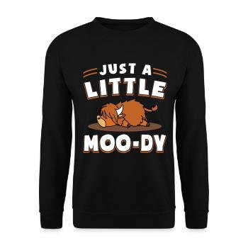 Vache bovine écossaise des Highlands - Sweat-shirt Unisexe - noir - Devant - Alina (178cm) & Michal (187cm)