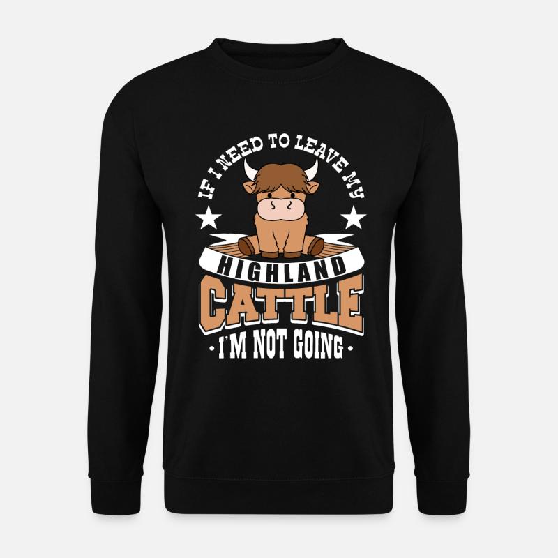 Scottish Highland Cattle Cow - Unisex Sweatshirt - black