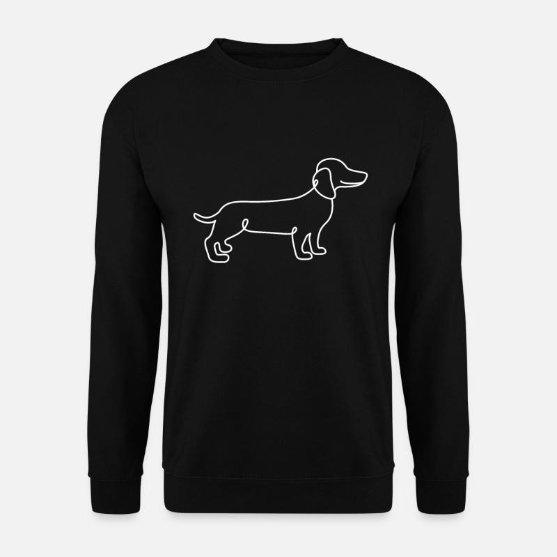 Single Line Design - Dachshund - Unisex Sweatshirt - black