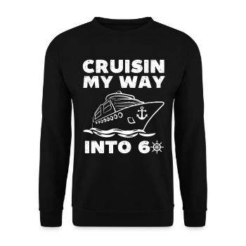 Cruising my way into 60 - Unisex Sweatshirt - black - Front - Alina (178cm) & Michal (187cm)
