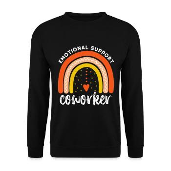 Emotional support coworker - Retro co worker gift - Unisex Sweatshirt - black - Front - Alina (178cm) & Michal (187cm)