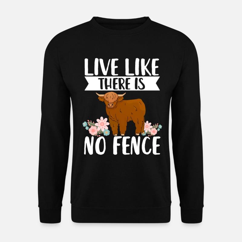 Scottish Highland Cattle Cow - Unisex Sweatshirt - black