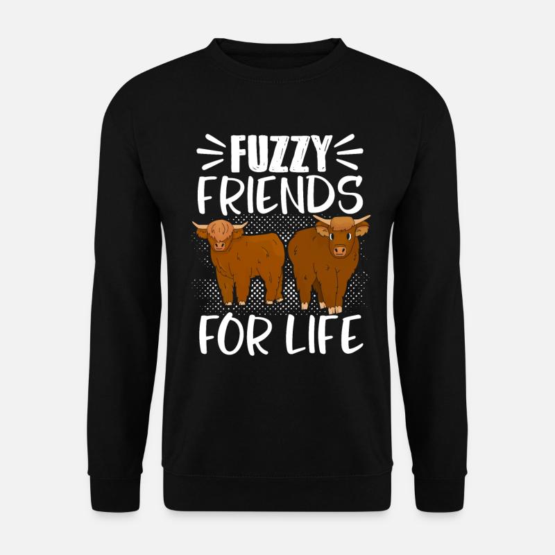 Scottish Highland Cattle Cow - Unisex Sweatshirt - black