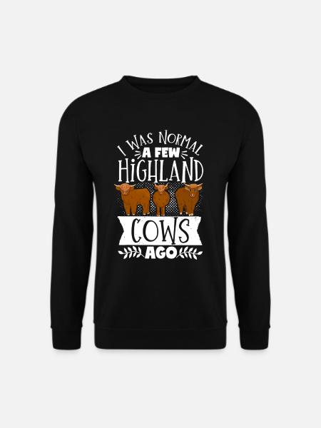 Scottish Highland Cattle Cow - Unisex Pullover - Schwarz