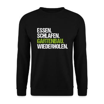 Landschaftsgärtner Gartenbau Landschaftsbau Garten - Unisex Pullover - Schwarz - Vorne - Alina (178cm) & Michal (187cm)