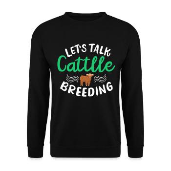 Scottish Highland Cattle Cow - Unisex Pullover - Schwarz - Vorne - Alina (178cm) & Michal (187cm)