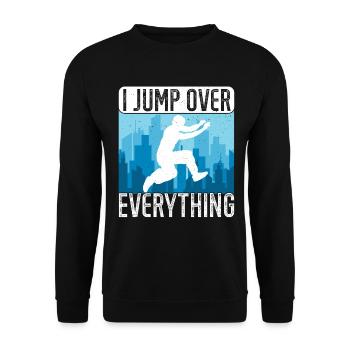 Parkour Freerunning Traceur - Unisex Pullover - Schwarz - Vorne - Alina (178cm) & Michal (187cm)