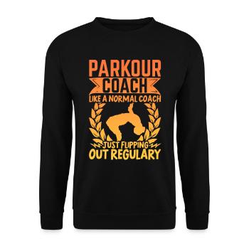 Parkour Freerunning Traceur - Unisex Pullover - Schwarz - Vorne - Alina (178cm) & Michal (187cm)
