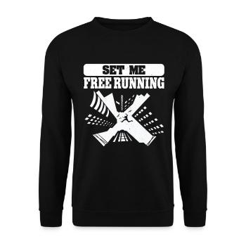 Parkour Freerunning Traceur - Unisex Pullover - Schwarz - Vorne - Alina (178cm) & Michal (187cm)