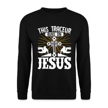 Parkour Freerunning Traceur - Unisex Pullover - Schwarz - Vorne - Alina (178cm) & Michal (187cm)