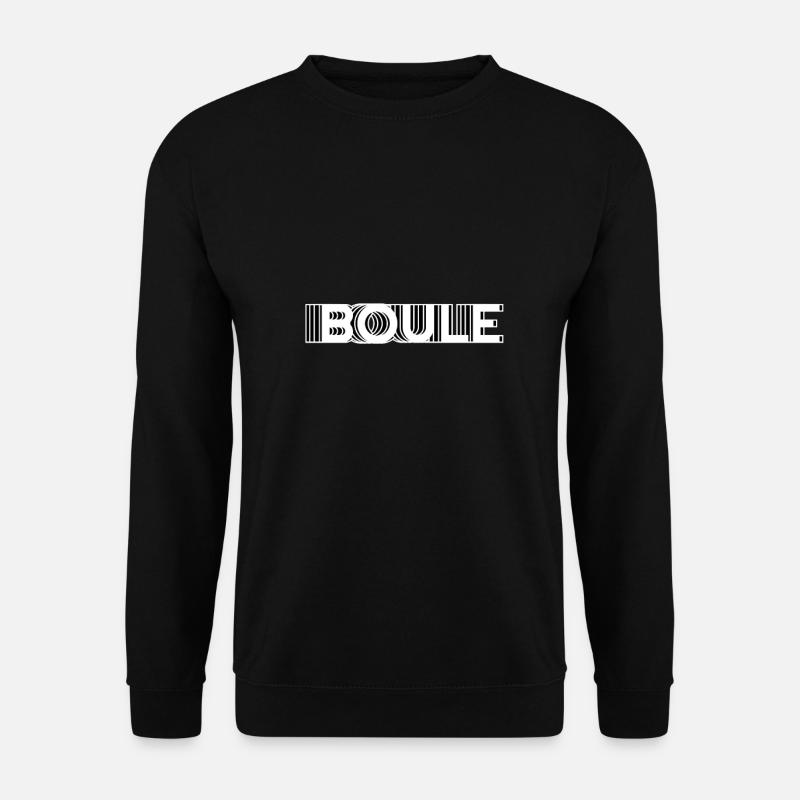 Boule Minimalist Typography Boccia Kugeln - Unisex Pullover - Schwarz