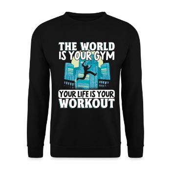 Parkour Freerunning Traceur - Unisex Pullover - Schwarz - Vorne - Alina (178cm) & Michal (187cm)
