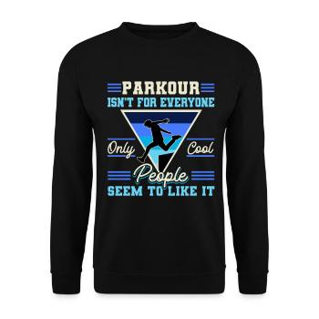 Parkour Freerunning Traceur - Unisex Pullover - Schwarz - Vorne - Alina (178cm) & Michal (187cm)