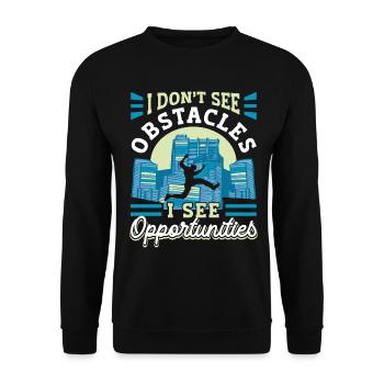 Parkour Freerunning Traceur - Unisex Pullover - Schwarz - Vorne - Alina (178cm) & Michal (187cm)