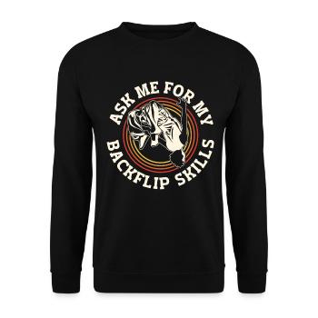 Parkour Freerunning Traceur - Unisex Pullover - Schwarz - Vorne - Alina (178cm) & Michal (187cm)