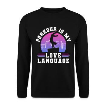 Parkour Freerunning Traceur - Unisex Pullover - Schwarz - Vorne - Alina (178cm) & Michal (187cm)