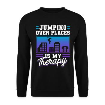 Parkour Freerunning Traceur - Unisex Pullover - Schwarz - Vorne - Alina (178cm) & Michal (187cm)
