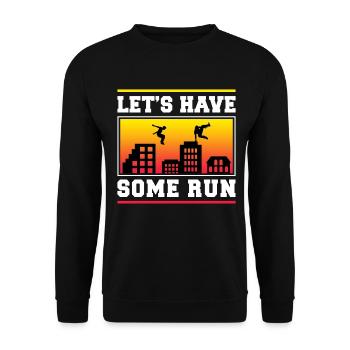 Parkour Freerunning Traceur - Unisex Pullover - Schwarz - Vorne - Alina (178cm) & Michal (187cm)