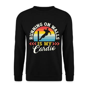 Parkour Freerunning Traceur - Unisex Pullover - Schwarz - Vorne - Alina (178cm) & Michal (187cm)