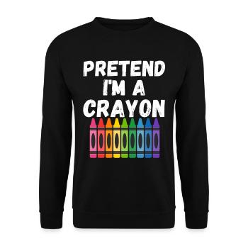 Pretend im a crayon - drôle de costume d’halloween - Sweat-shirt Unisexe - noir - Devant - Alina (178cm) & Michal (187cm)