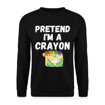 Pretend im a crayon - drôle de costume d’halloween - Sweat-shirt Unisexe - noir - Devant - Alina (178cm) & Michal (187cm)
