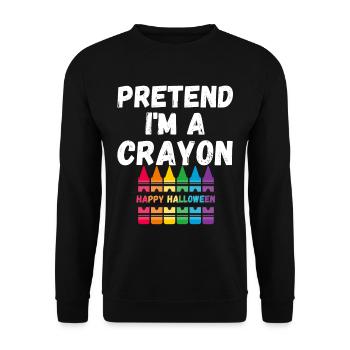 Pretend im a crayon - drôle de costume d’halloween - Sweat-shirt Unisexe - noir - Devant - Alina (178cm) & Michal (187cm)