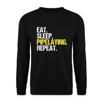 Pipeline Builder Pipeline Construction Pipelayer - Unisex Sweatshirt - black - Front - Alina (178cm) & Michal (187cm)