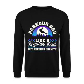 Parkour Freerunning Traceur - Unisex Pullover - Schwarz - Vorne - Alina (178cm) & Michal (187cm)