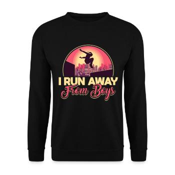 Parkour Freerunning Traceur - Unisex Pullover - Schwarz - Vorne - Alina (178cm) & Michal (187cm)