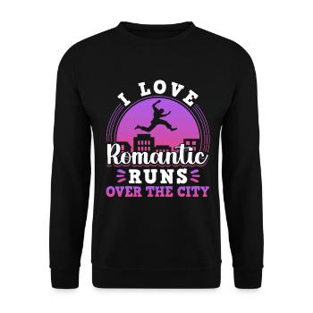 Parkour Freerunning Traceur - Unisex Pullover - Schwarz - Vorne - Alina (178cm) & Michal (187cm)