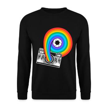 Photography Camera Lens Retro - Unisex Pullover - Schwarz - Vorne - Alina (178cm) & Michal (187cm)
