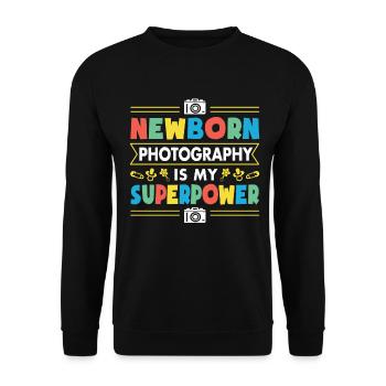Photography Camera Lens Retro - Unisex Pullover - Schwarz - Vorne - Alina (178cm) & Michal (187cm)