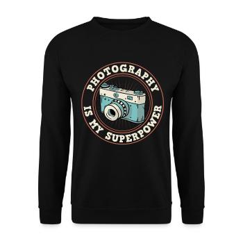 Photography Camera Lens Retro - Unisex Pullover - Schwarz - Vorne - Alina (178cm) & Michal (187cm)