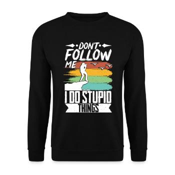 Photography Camera Lens Retro - Unisex Pullover - Schwarz - Vorne - Alina (178cm) & Michal (187cm)