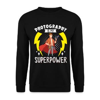 Photography Camera Lens Retro - Unisex Pullover - Schwarz - Vorne - Alina (178cm) & Michal (187cm)