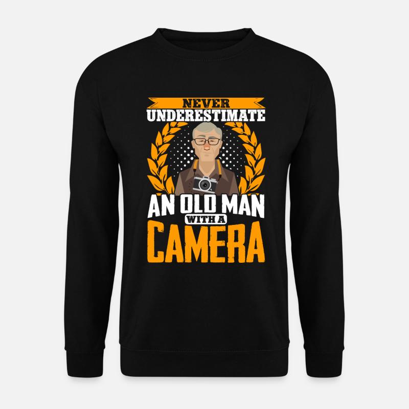 Photography Camera Lens Never - Unisex Pullover - Schwarz