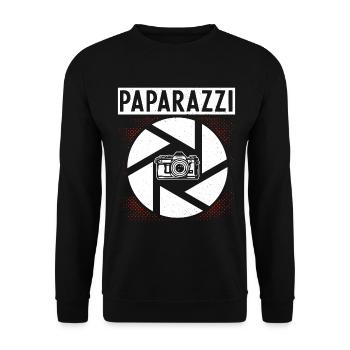 Photography Camera Lens Retro - Unisex Pullover - Schwarz - Vorne - Alina (178cm) & Michal (187cm)