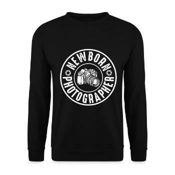 Photography Camera Lens - Unisex Pullover - Schwarz - Vorne - Alina (178cm) & Michal (187cm)