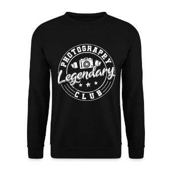 Photography Camera Lens Retro - Unisex Pullover - Schwarz - Vorne - Alina (178cm) & Michal (187cm)