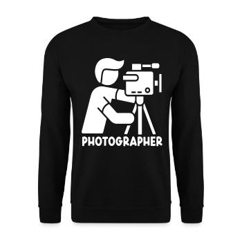 Photography Camera Lens - Unisex Pullover - Schwarz - Vorne - Alina (178cm) & Michal (187cm)